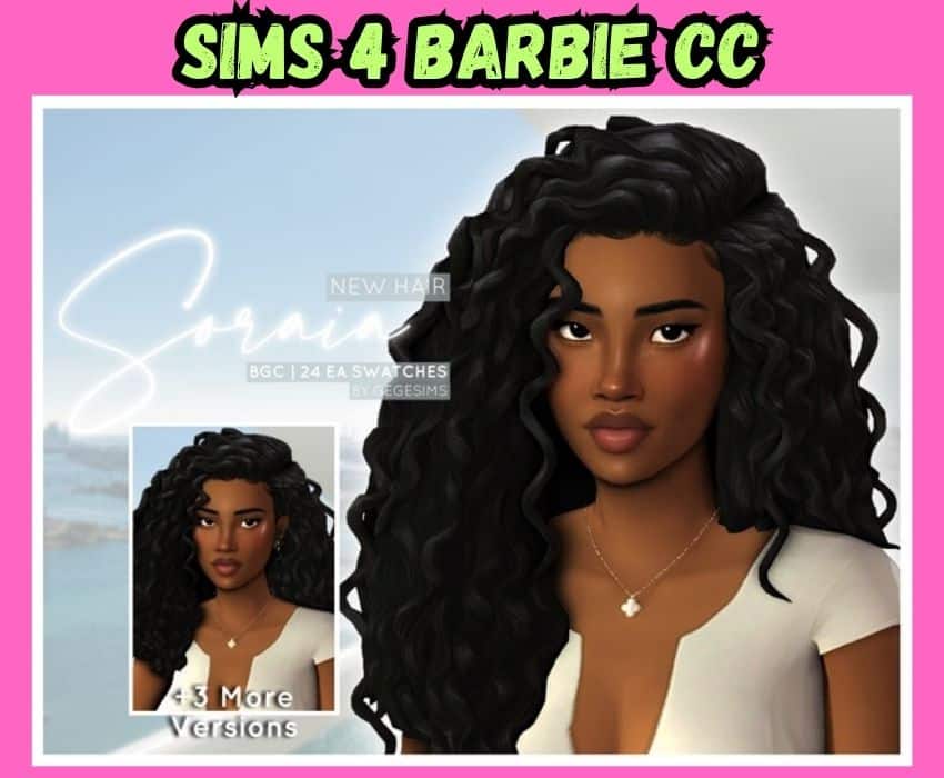 sims 4 long black curly hair cc