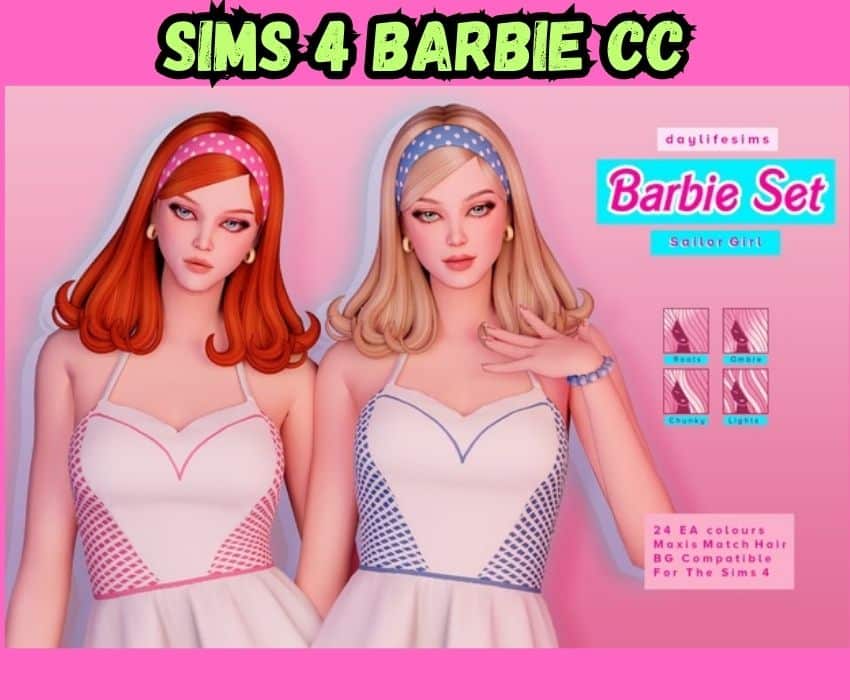 sims 4 barbie hair with headband