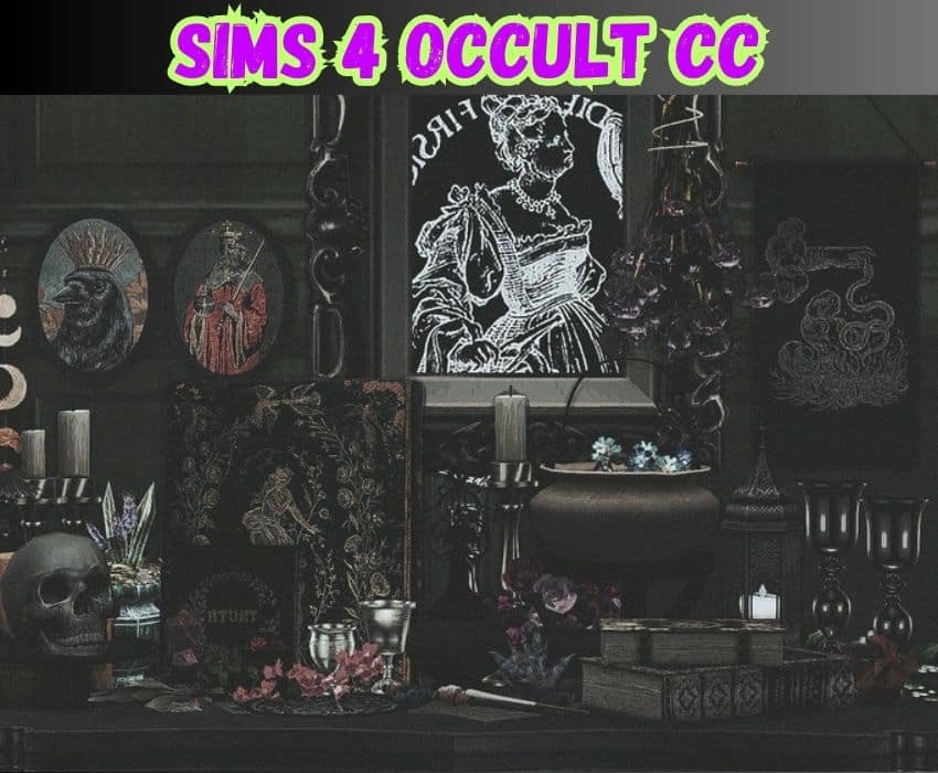 sims 4 gothic clutter cc