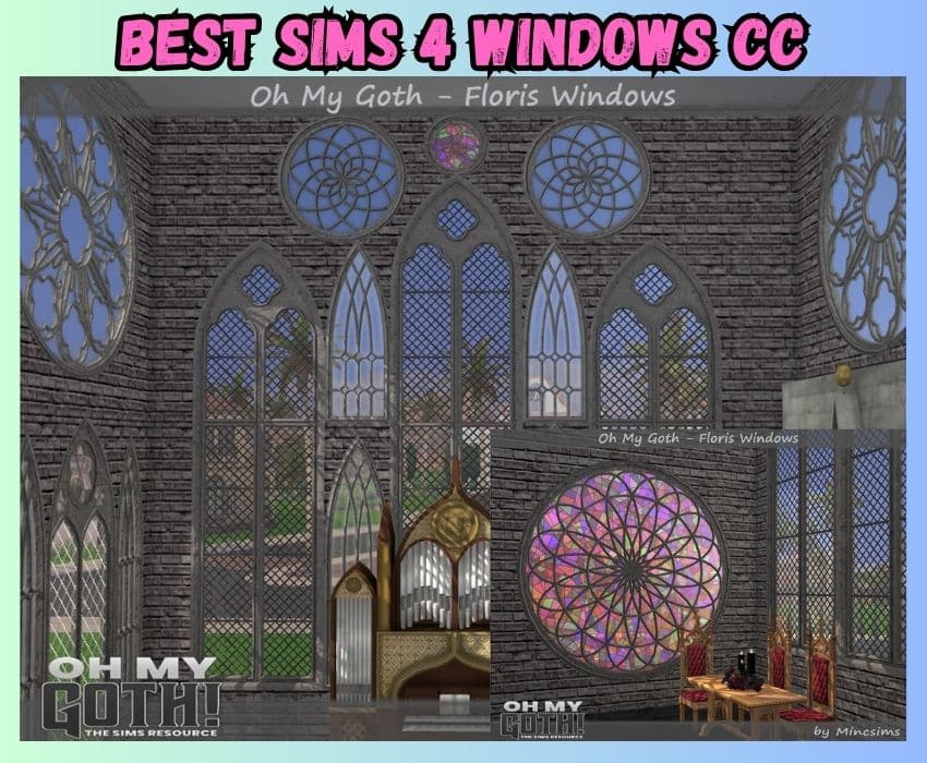 sims 4 gothic windows 