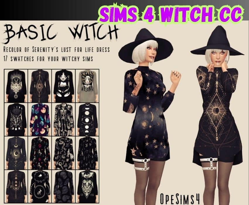 sims 4 witch dresses