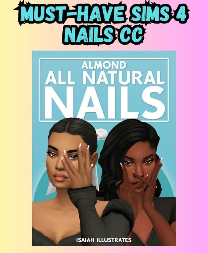 sims 4 almond shaped nails