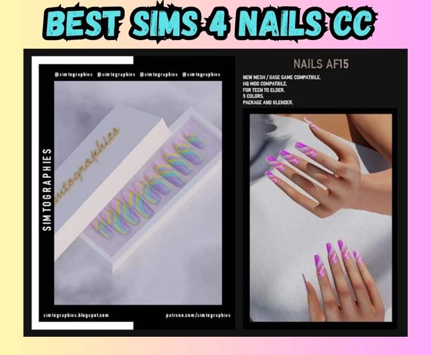 sims 4 long square tip nails 