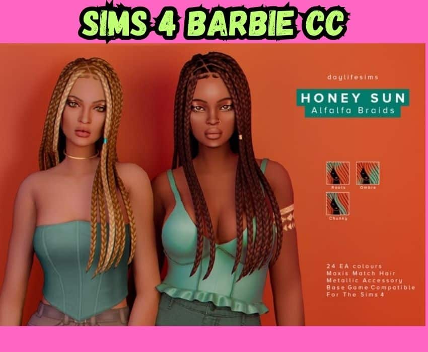 sims 4 braided hair look