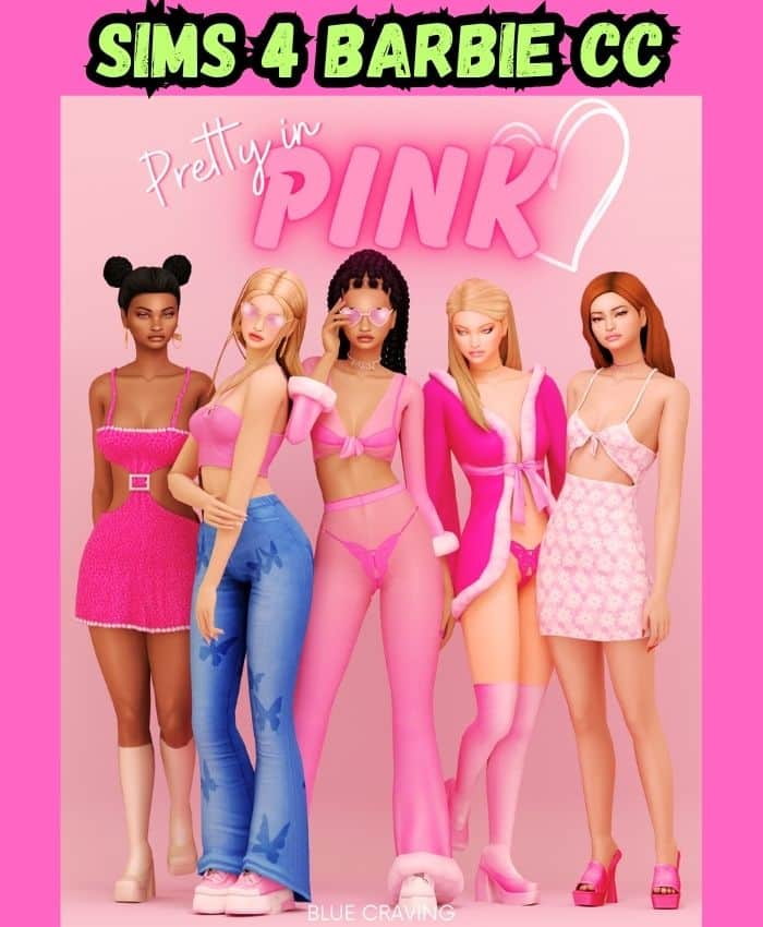 Sims 4 pretty in pink cc pack