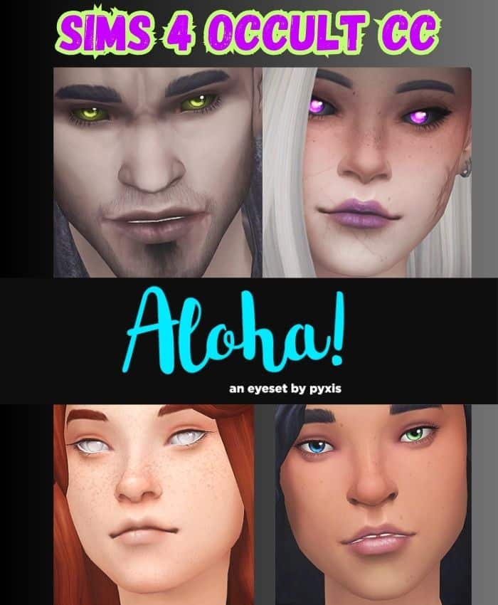 sims 4 supernatural eyes and normal eyes pack 