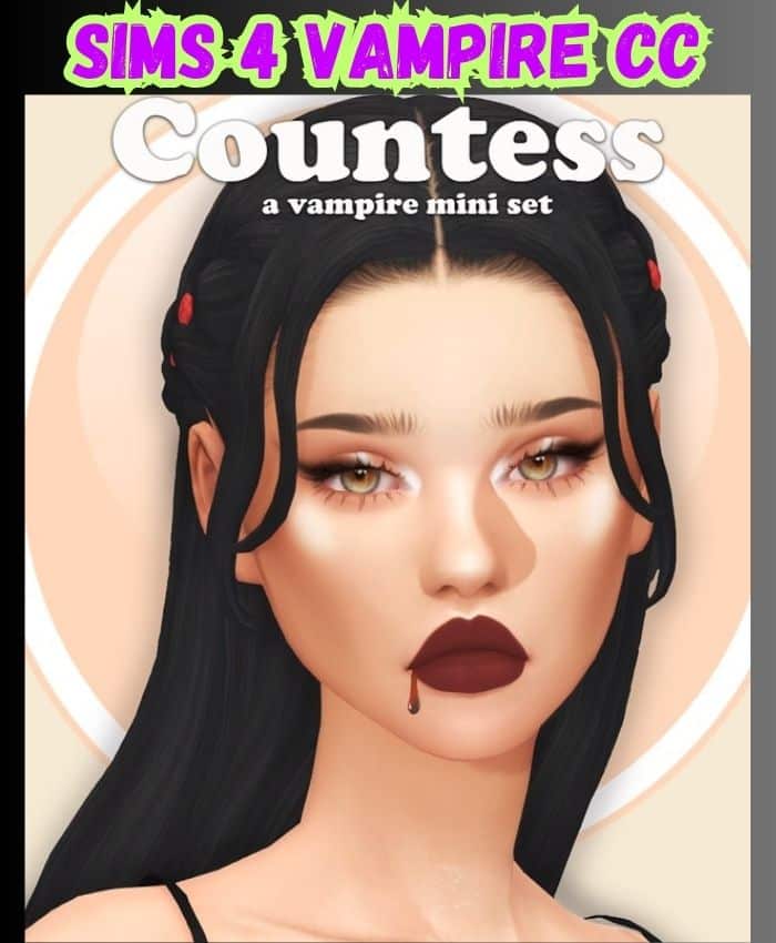 sims 4 countess vampire makeup set on female sim 