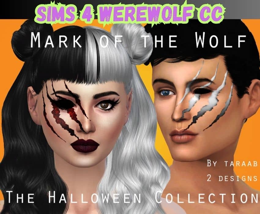 sims 4 werewolf wolfs mark scratches on face