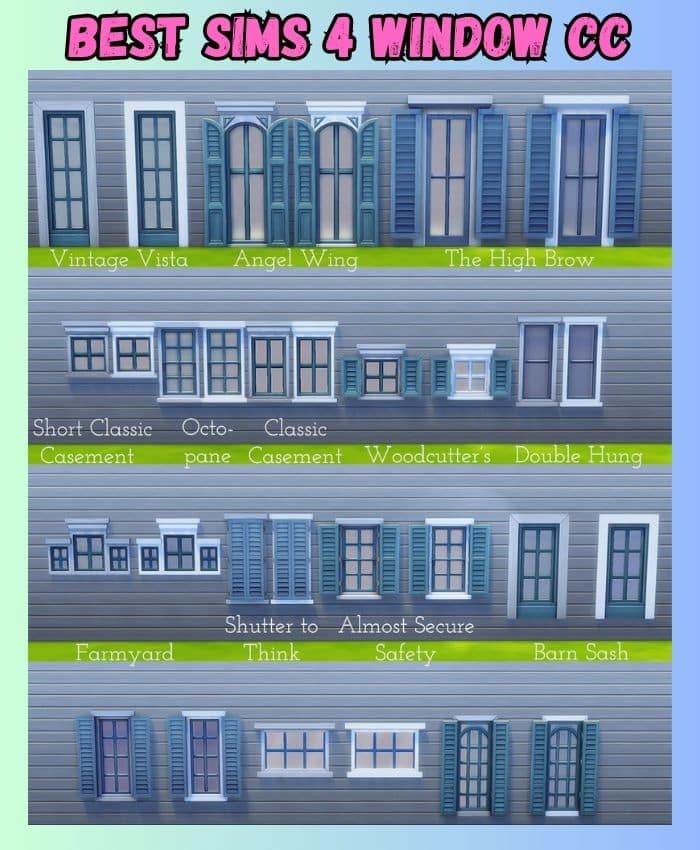 sims 4 set of standard window cc