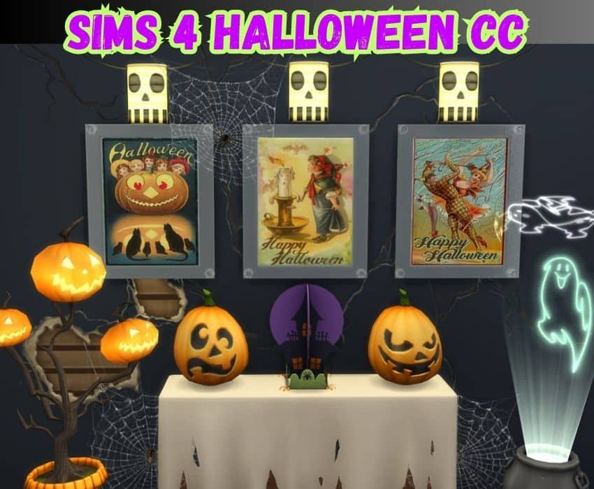 sims 4 halloween wall art