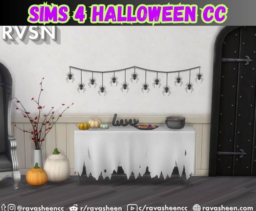 sims 4 halloween wall decor cc