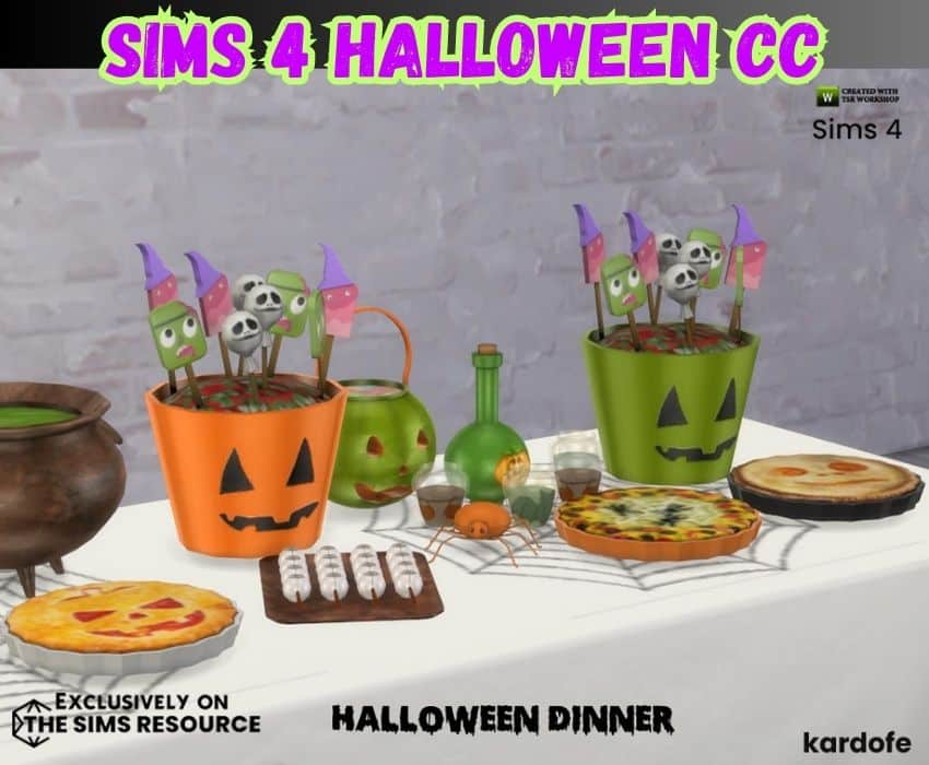 sims 4 halloween dinner cc