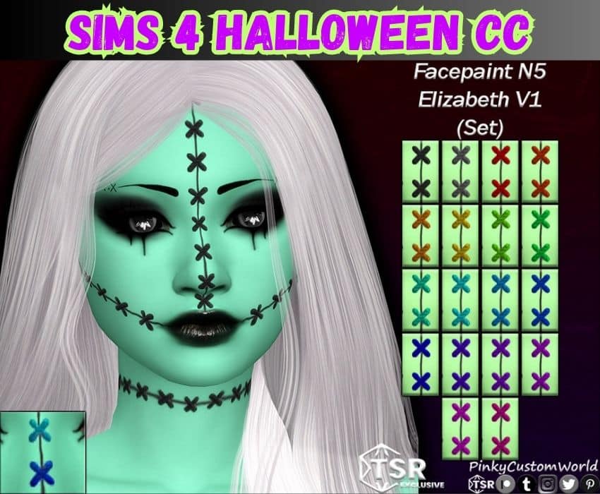 sims 4 halloween facepaint 