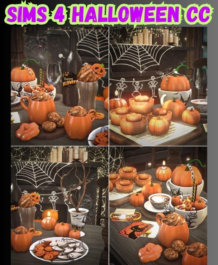 sims 4 halloween party food cc