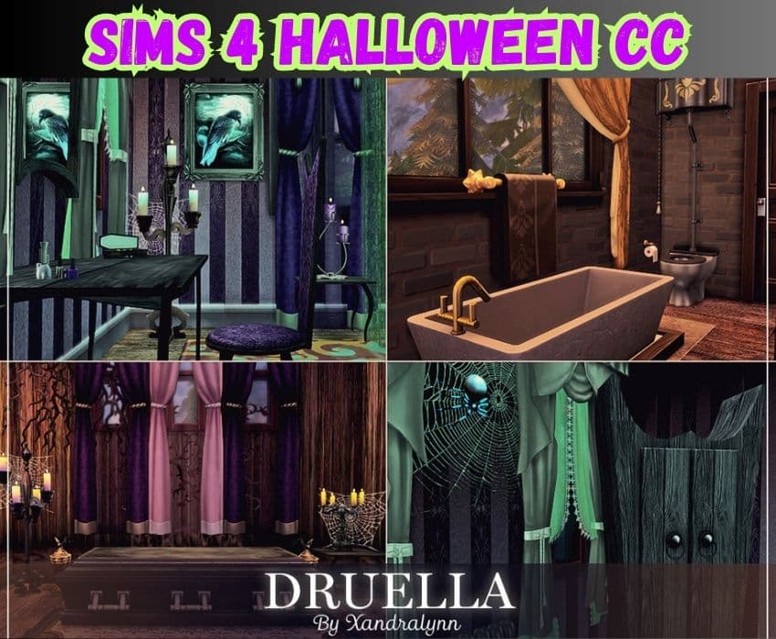 sims 4 halloween druella castle interior