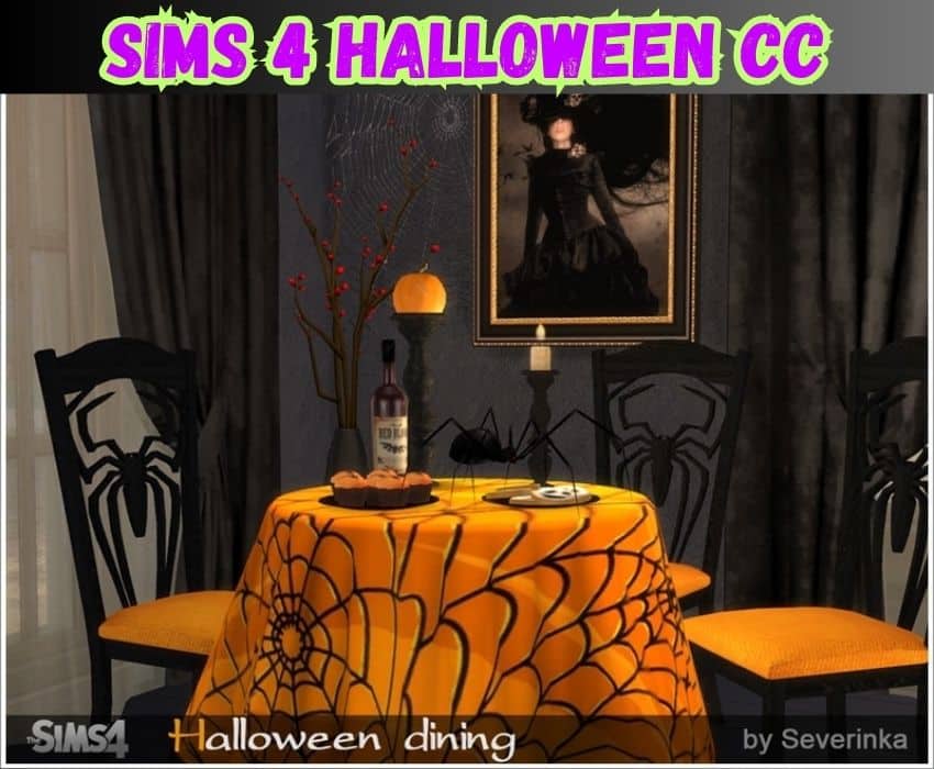 sims 4 halloween dining cc