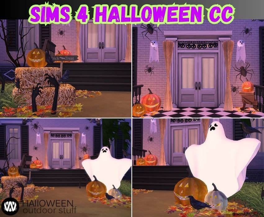 sims 4 outdoor halloween decor cc