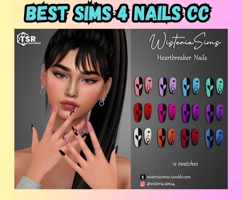 sims 4 valentines heartbreaker nails