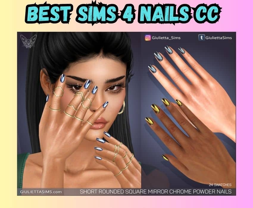 sims 4 metallic nails 