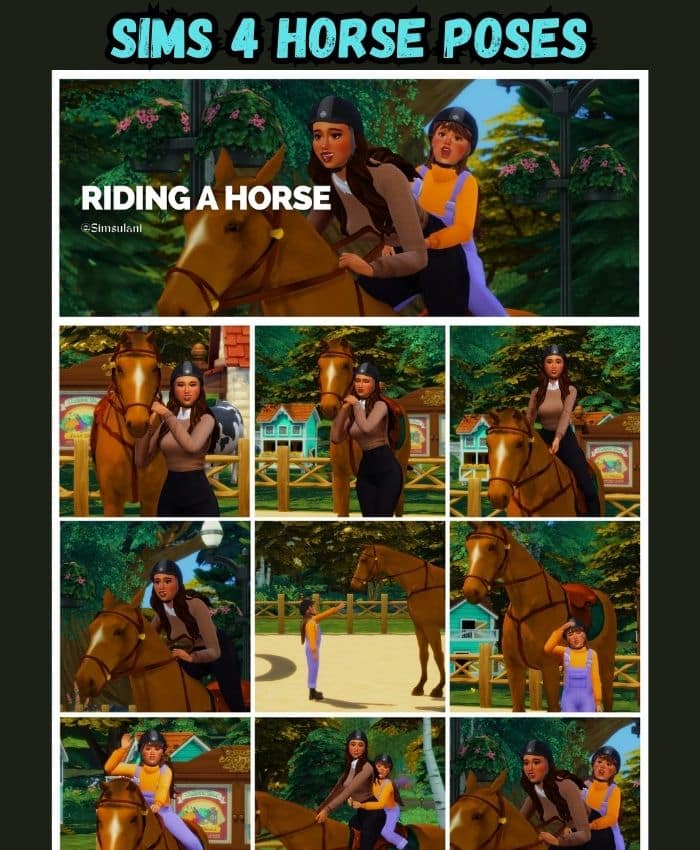 sims 4 riding a horse pose pack
