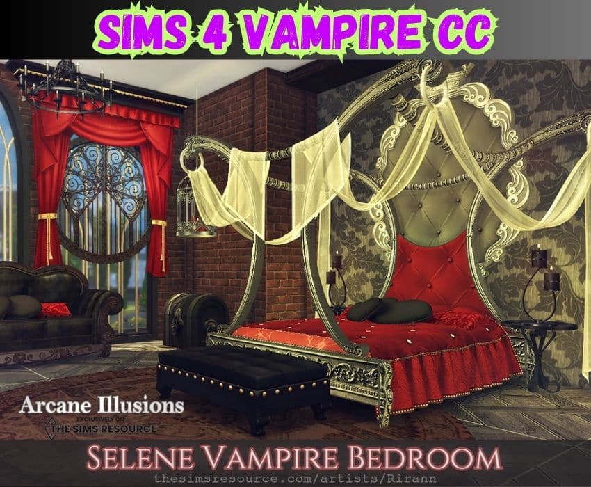 sims 4 vampire bedroom cc