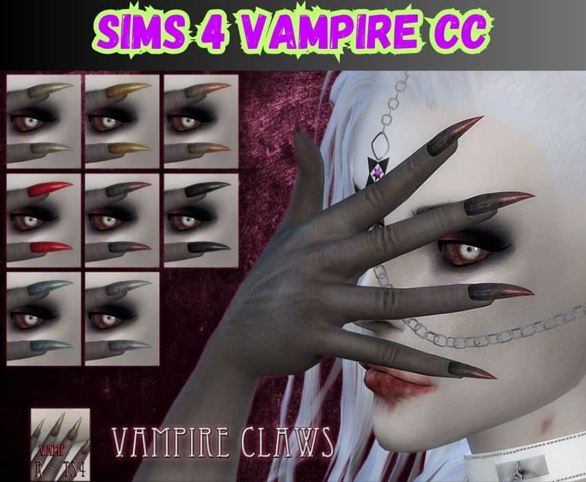 sims 4 female vampire claws