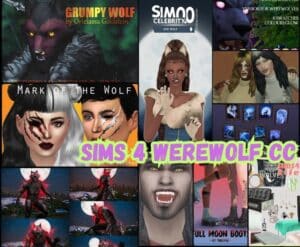 sims 4 werewolf cc collage