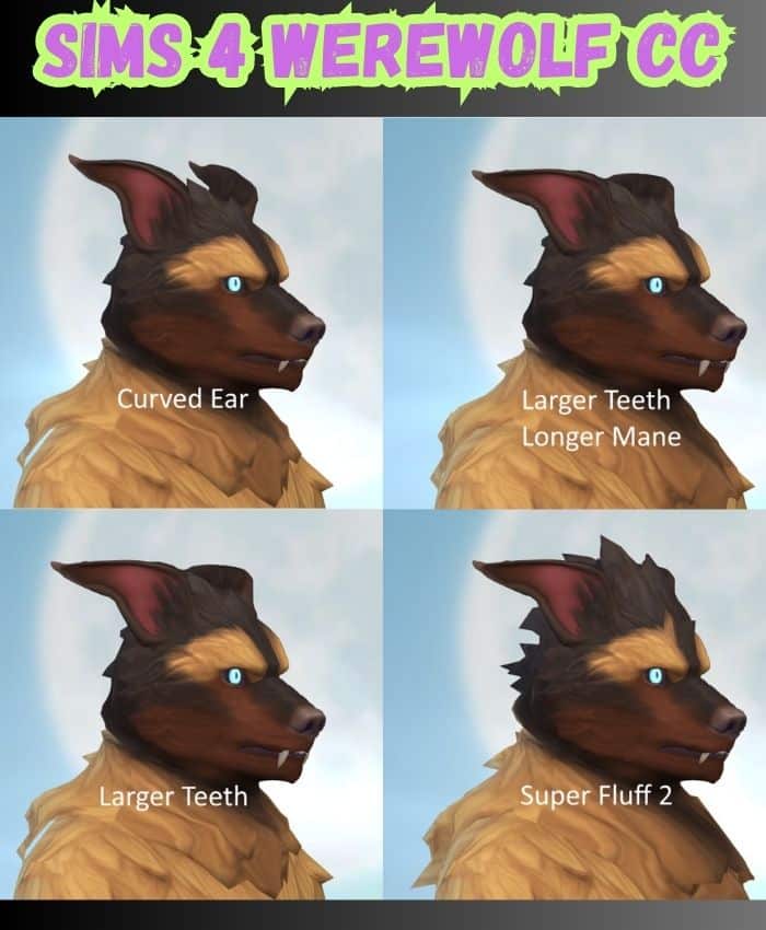 sims 4 werewolf teeth