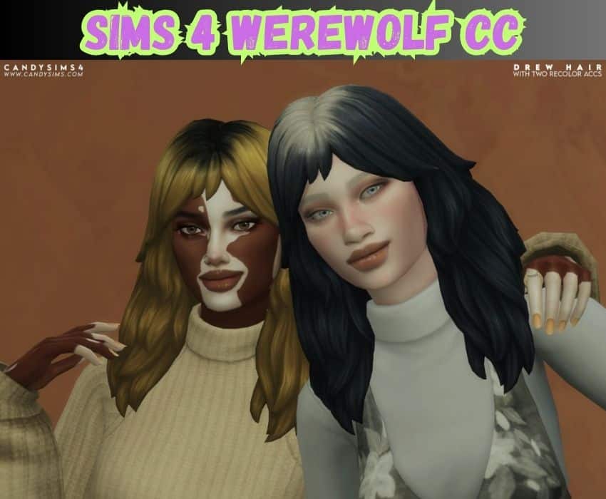 sims 4 werewolf hair cc