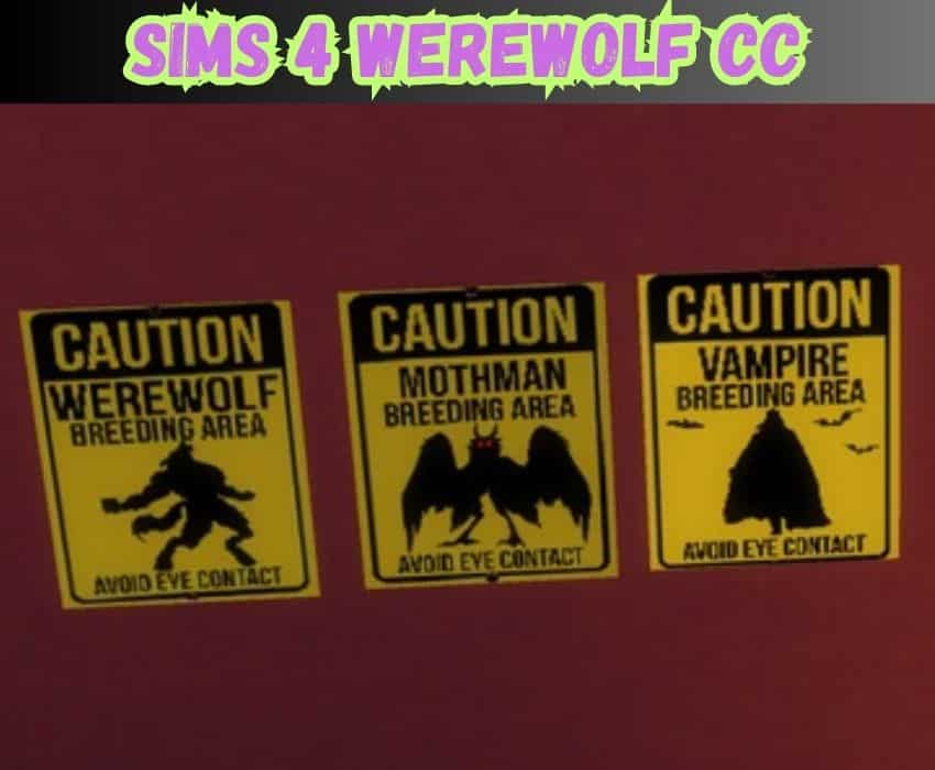 sims 4 werewolf cc signs