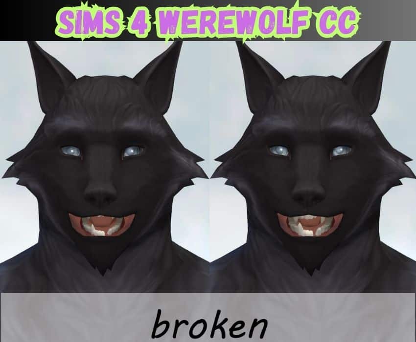 sims 4 werewolf teeth cc