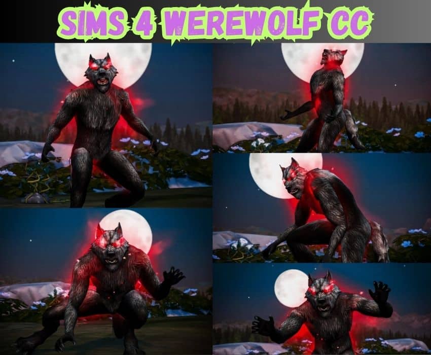 sims 4 werewolf pose pack