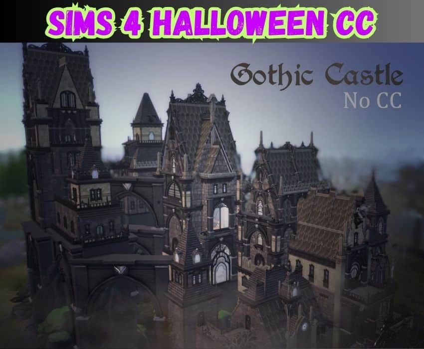 sims 4 halloween gothic castle