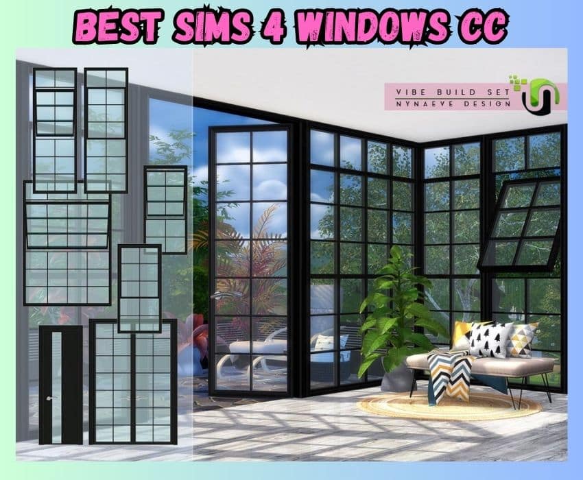 sims 4 modern glass block windows cc