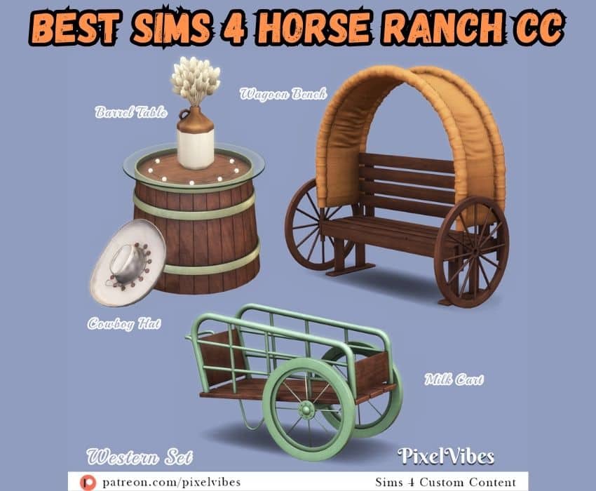 sims 4 horse ranch western set