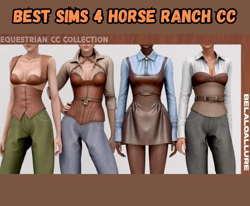 sims 4 horse ranch equestrian cc collection 