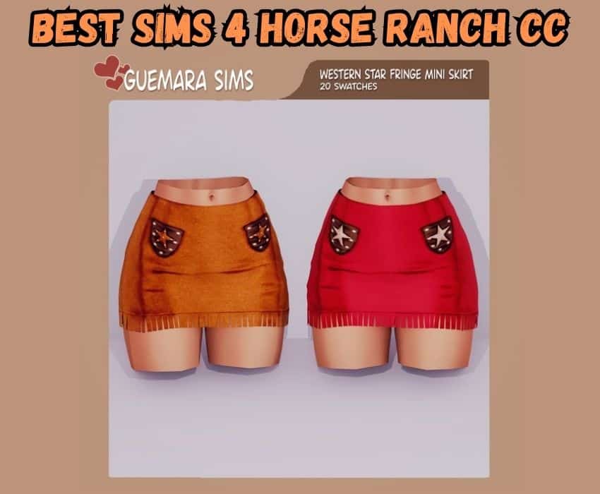 sims 4 western skirt 