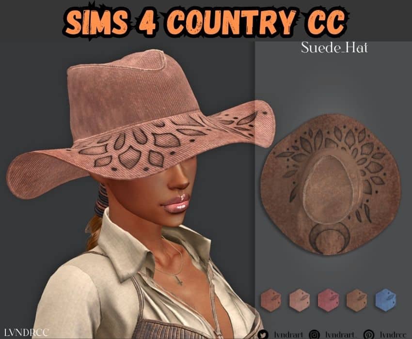 sims 4 cowgirl hat 