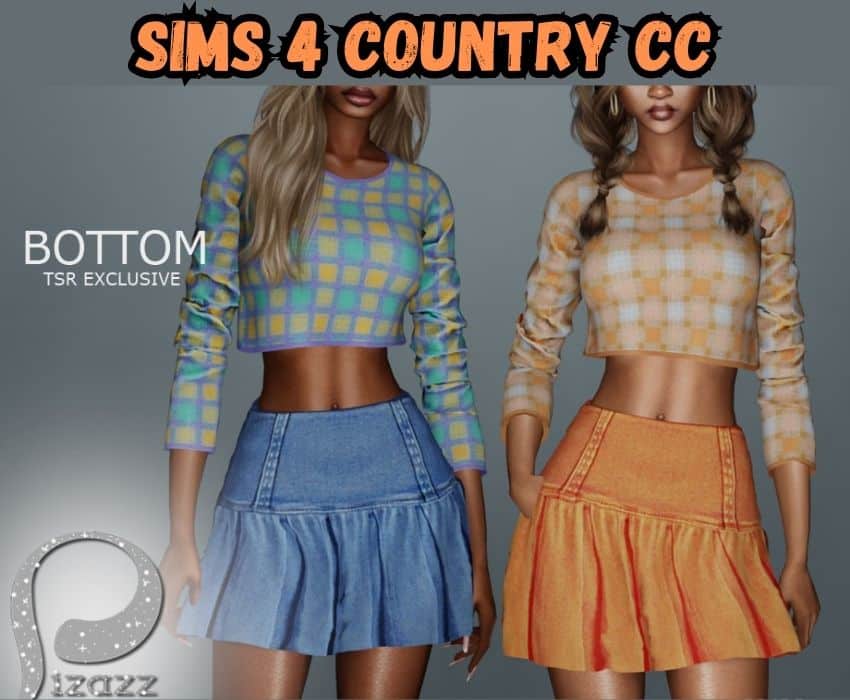 sims 4 country skirt 