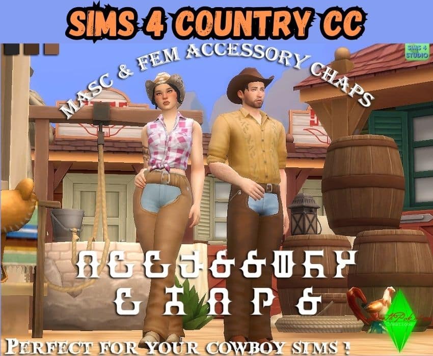 sims 4 cowboy and cowgirl cc