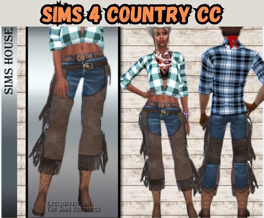 sims 4 country jeans and chaps