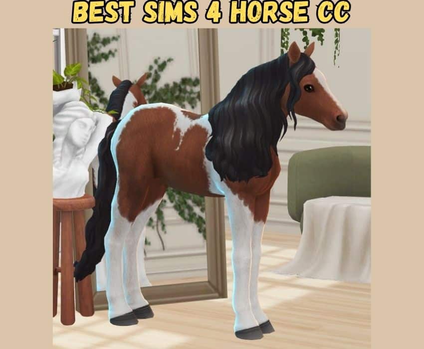 sims 4 long wavy mane on foal