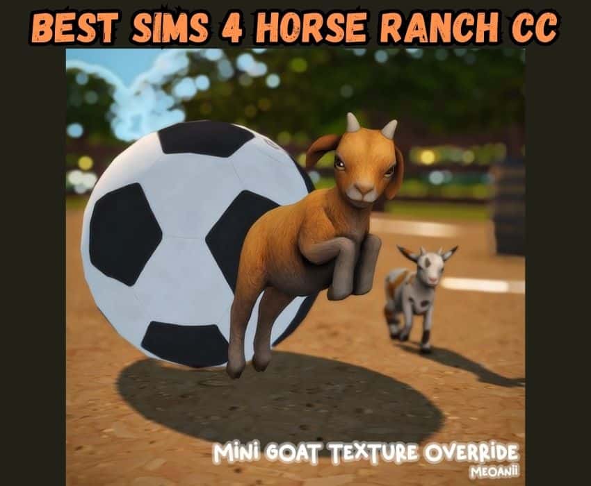 sims 4 horse ranch cc mini goat texture override