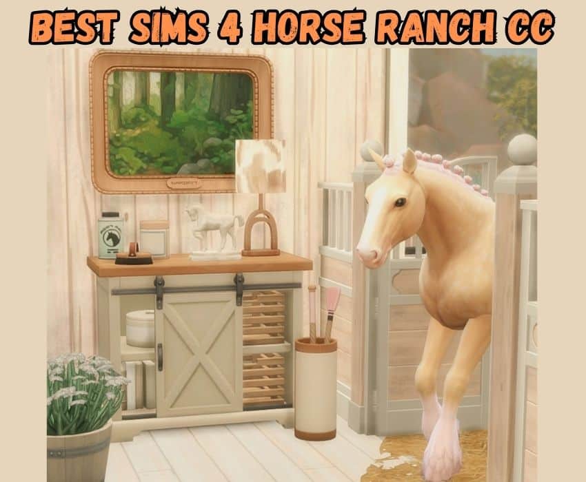 sims 4 horse ranch clutter cc