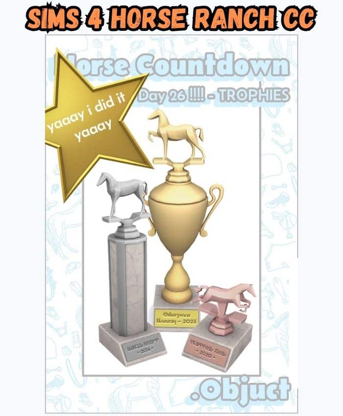 sims 4 horse champion trophies