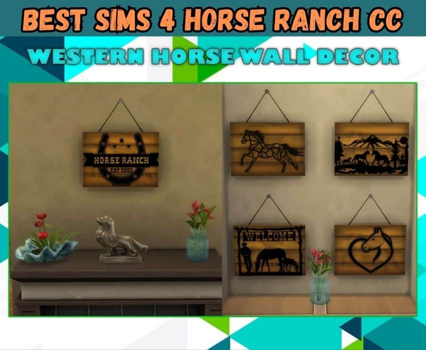 sims 4 horse ranch wall art