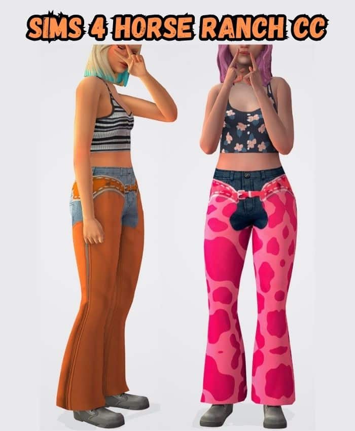 sims 4 horse ranch cowgirl jeans