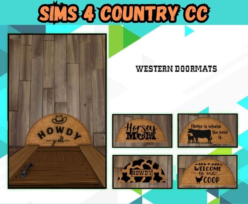 sims 4 western doormats