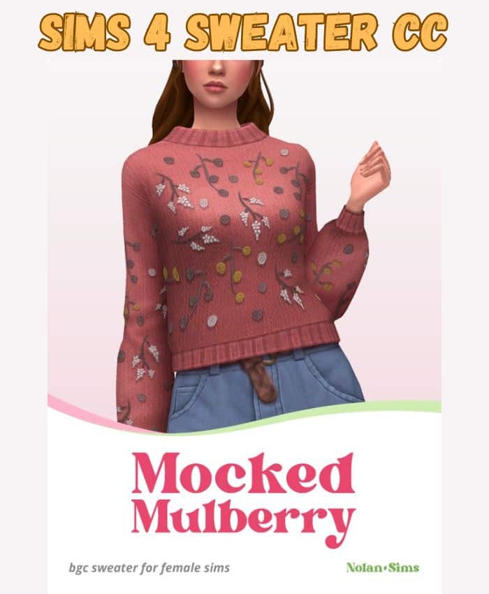 mocked mulberry sweater