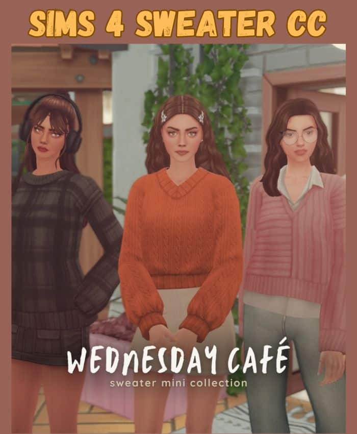 sims 4 wednesday café sweater mini collection 